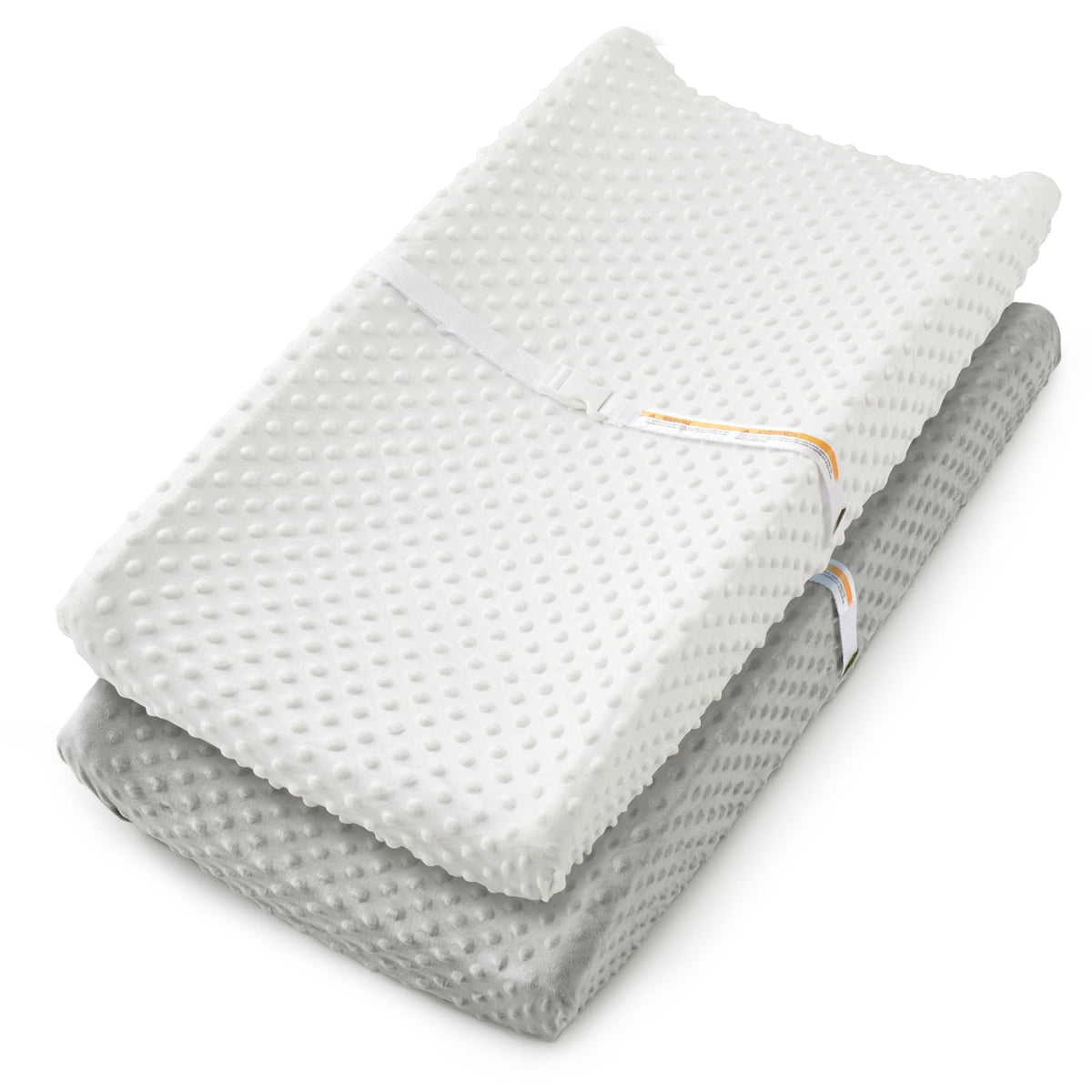 Homiest changing pad cover white-pink offers cloud-soft comfort for newborn diaper changes