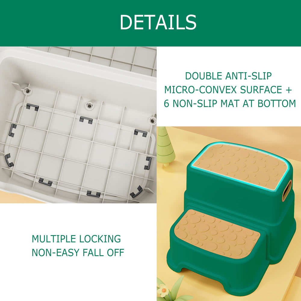 HOMKO stool at toilet aids independent potty readiness and access.