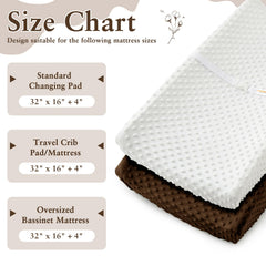 Homiest white-beige changing pad cover with deep-pocket stability.