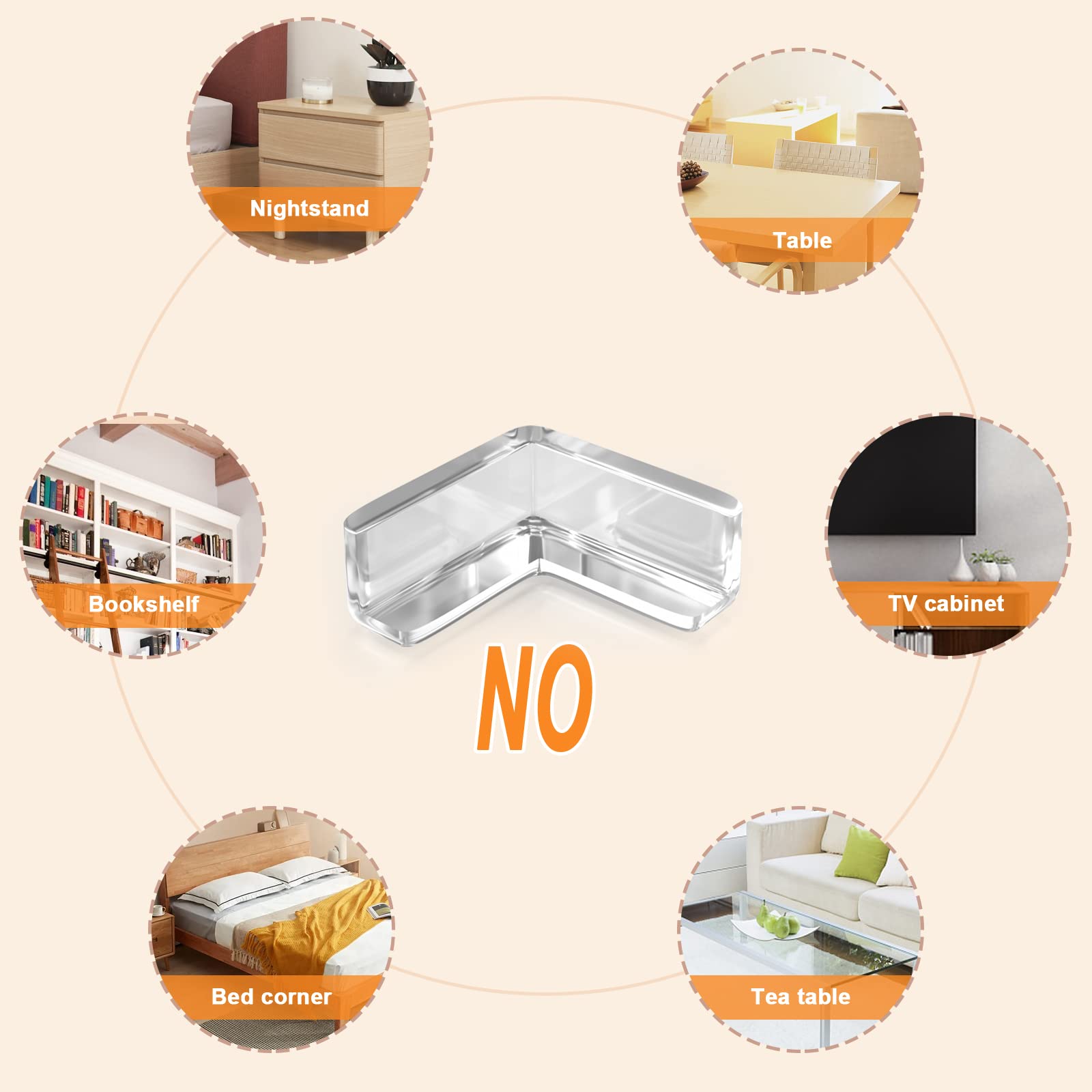 HOMREALM 20-pack corner covers ready to protect multiple edges