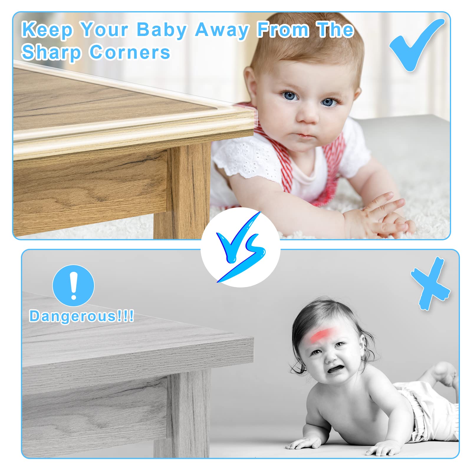 HOMREALM adhesive tape strong keeps protectors securely in place on wood or glass.