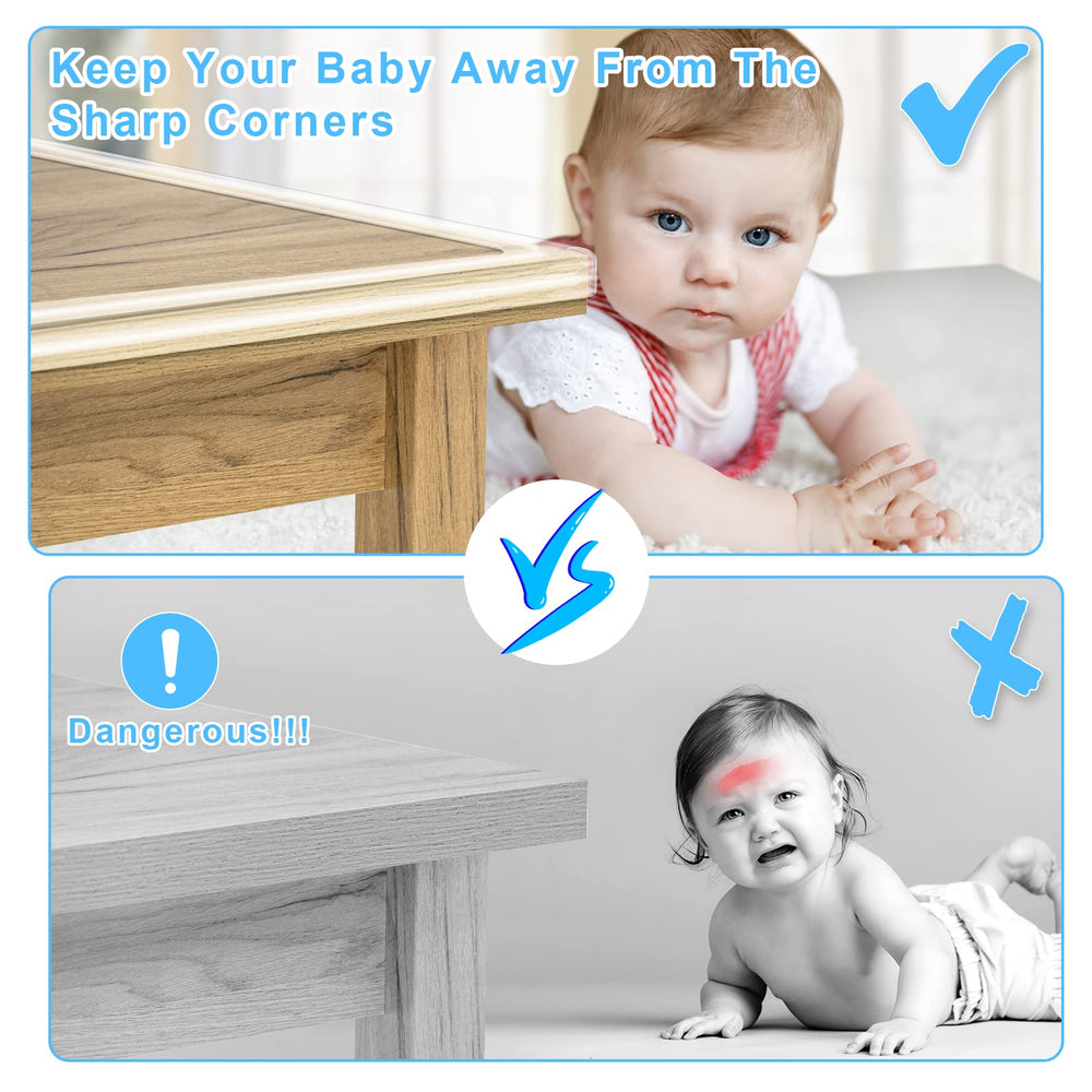HOMREALM adhesive tape strong keeps protectors securely in place on wood or glass.