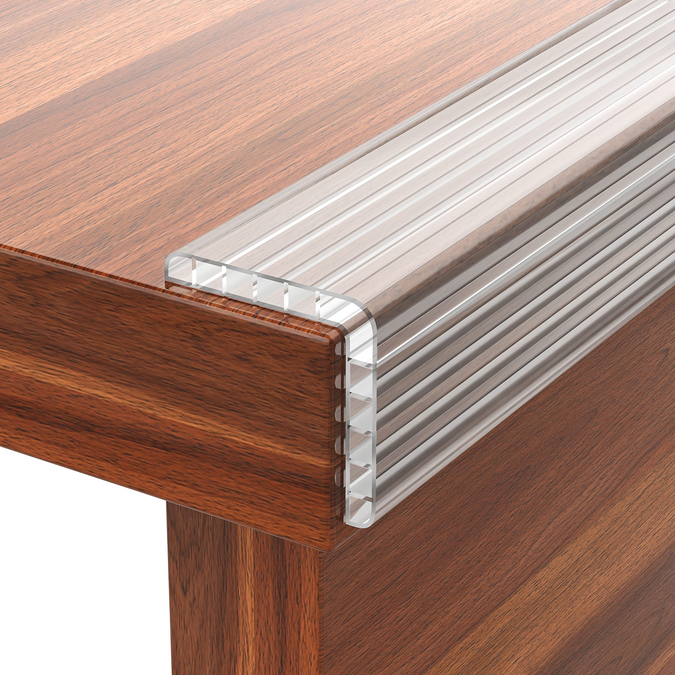 HOMREALM corner protector, clear silicone guard protecting furniture corners from baby bumps.