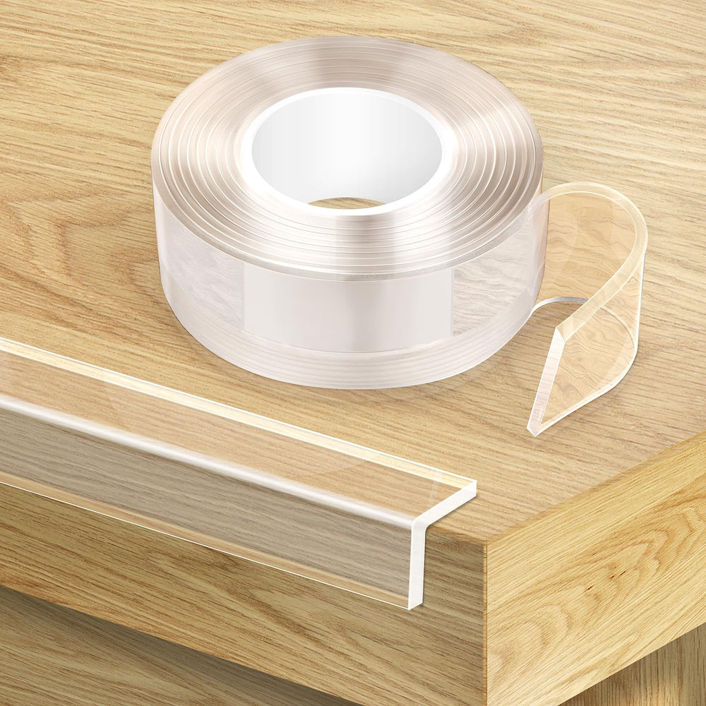 HOMREALM corner protector with clear adhesive for seamless safety