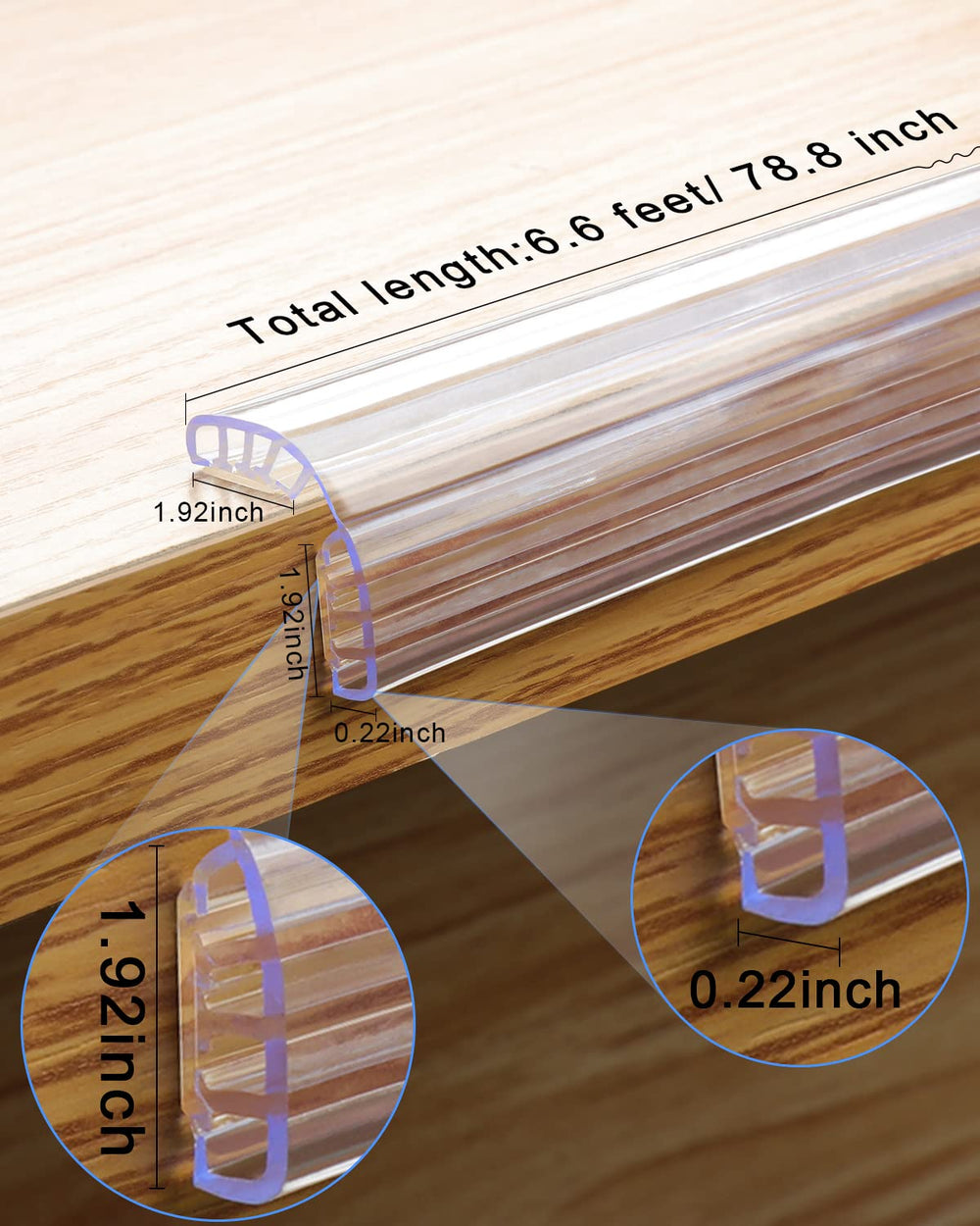 HOMREALM guard on wood edge shields kids from sharp corners