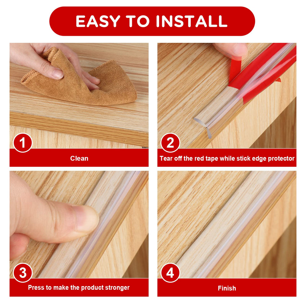 HOMREALM fits wood, glass, tile and other surfaces, guarding against sharp corners.