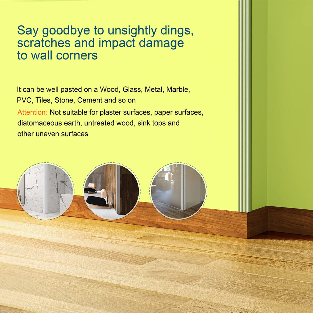 HOMREALM baby proofing bumper, clear guard for multiple surfaces like wood and glass.