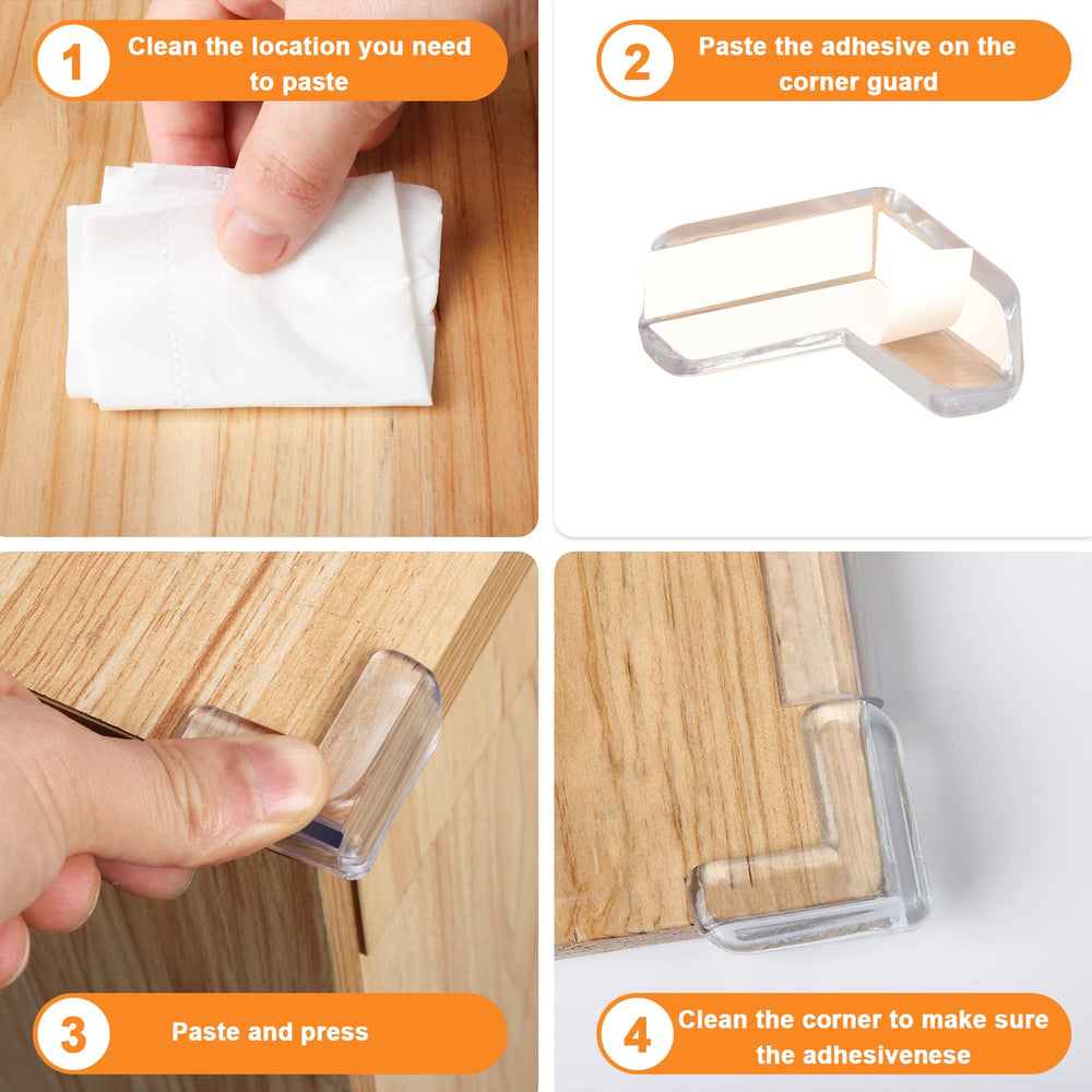 HOMREALM guards on glass, metal and tile surfaces demonstrating versatility