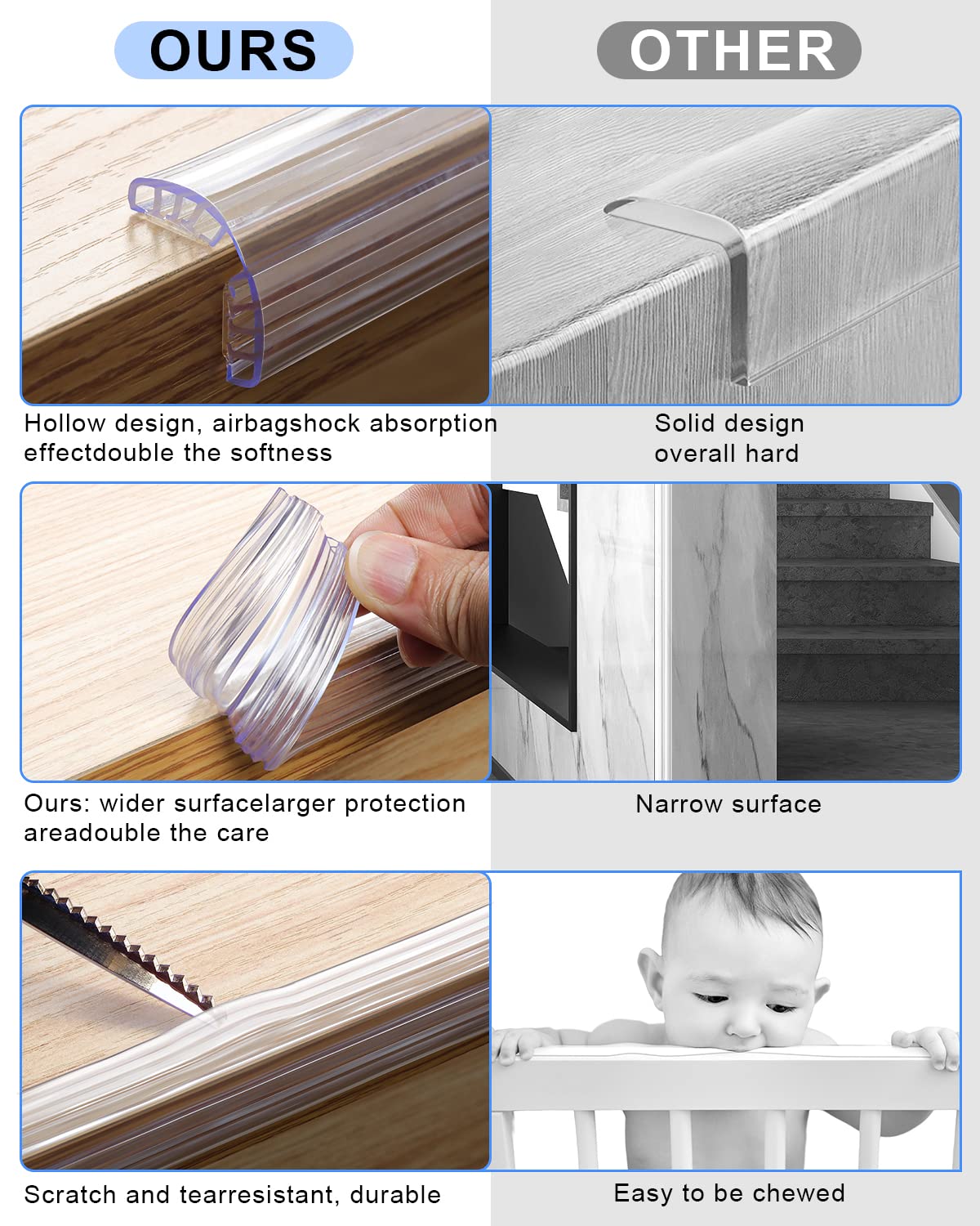 HOMREALM pre-taped adhesive application ensures a strong, lasting hold.