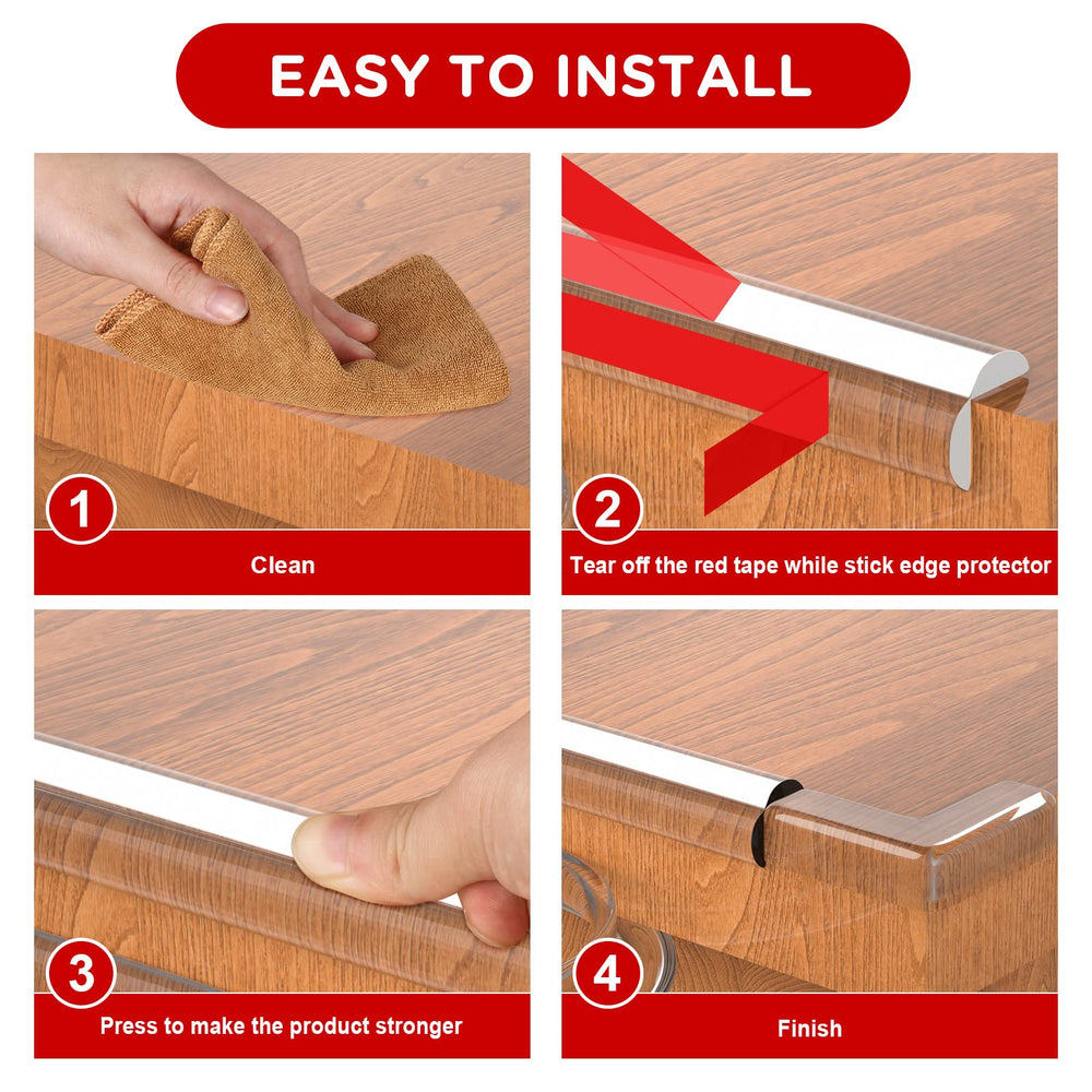 HOMREALM transparent strip preserves furniture look while reducing sharp-edge injuries