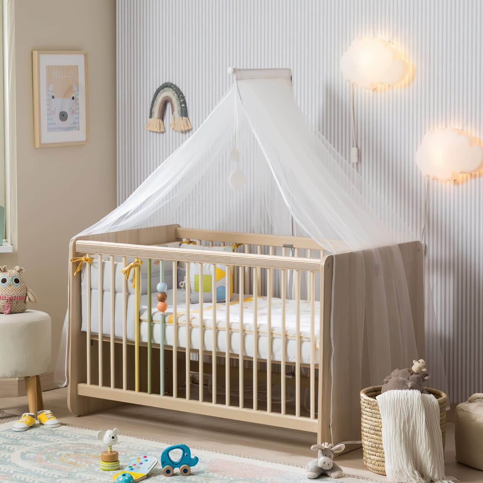 HOMREALM transparent silicone corner guard blending with furniture while softening impact.