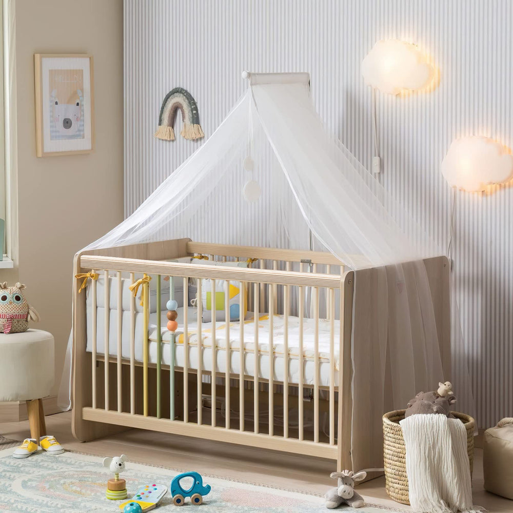 HOMREALM transparent silicone corner guard blending with furniture while softening impact.