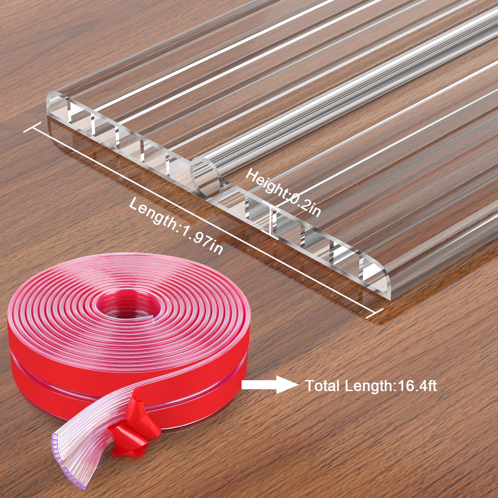HOMREALM translucent silicone corner protector blends with furniture and protects kids.