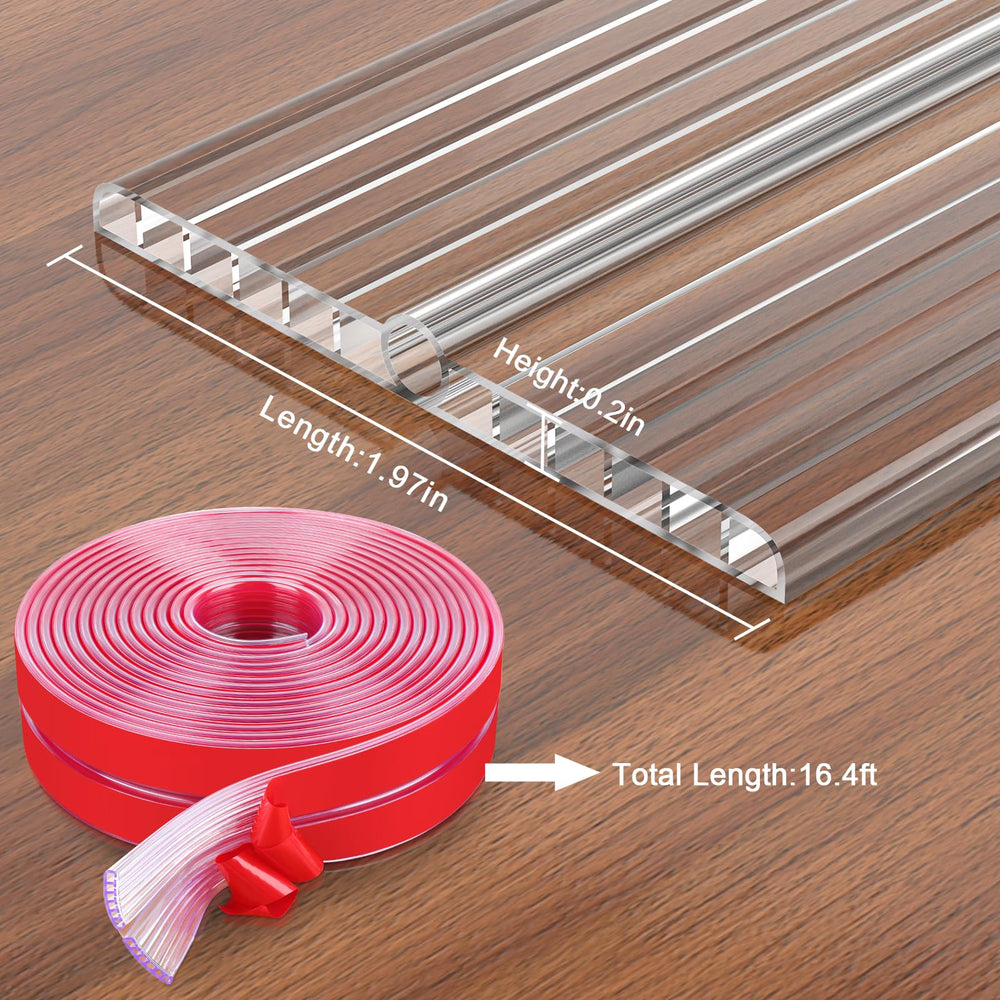 HOMREALM translucent silicone corner protector blends with furniture and protects kids.