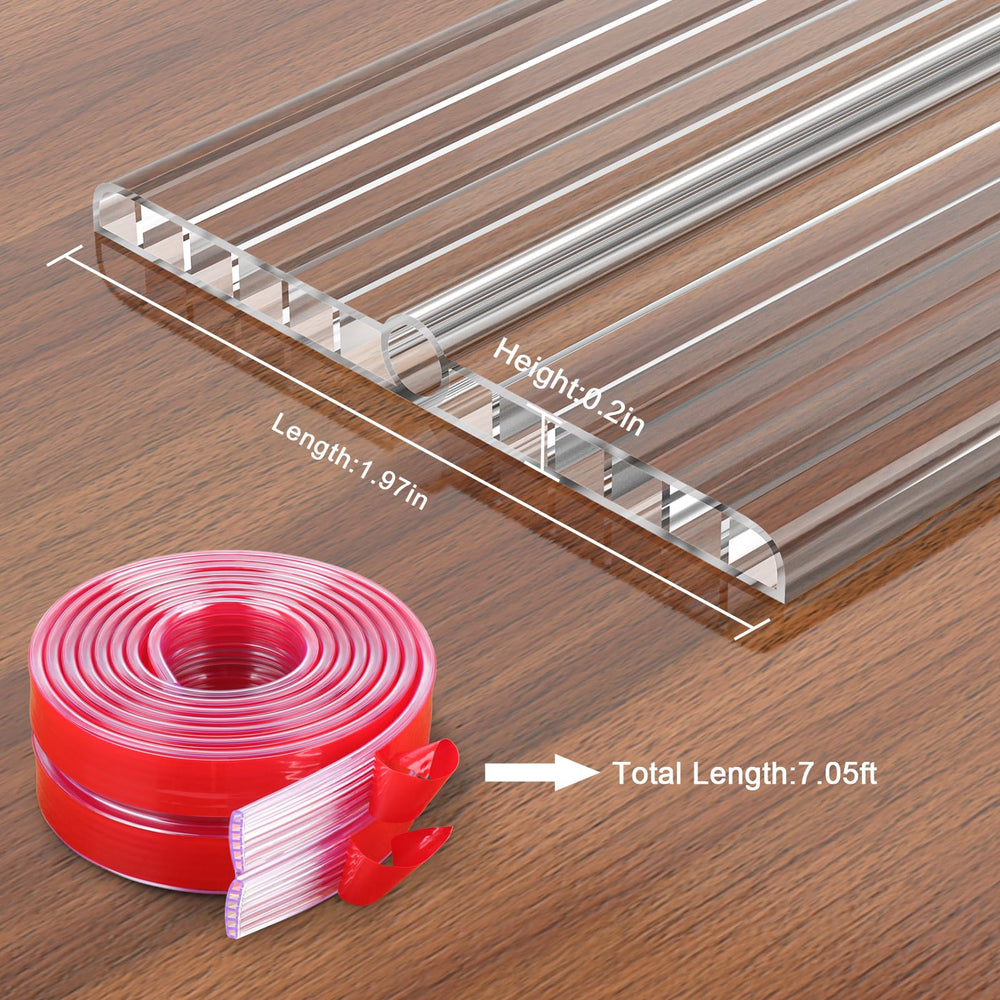 HOMREALM transparent silicone corner protector preserves furniture look while cushioning edges.