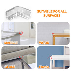 HOMREALM corner guards adapt to wood, glass, and tile surfaces.
