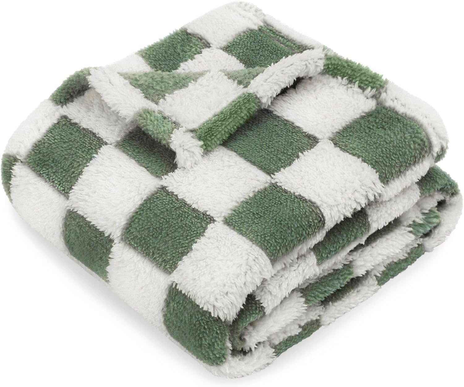 HOMRITAR 3D checkerboard-pattern baby blanket adds texture and nursery style.