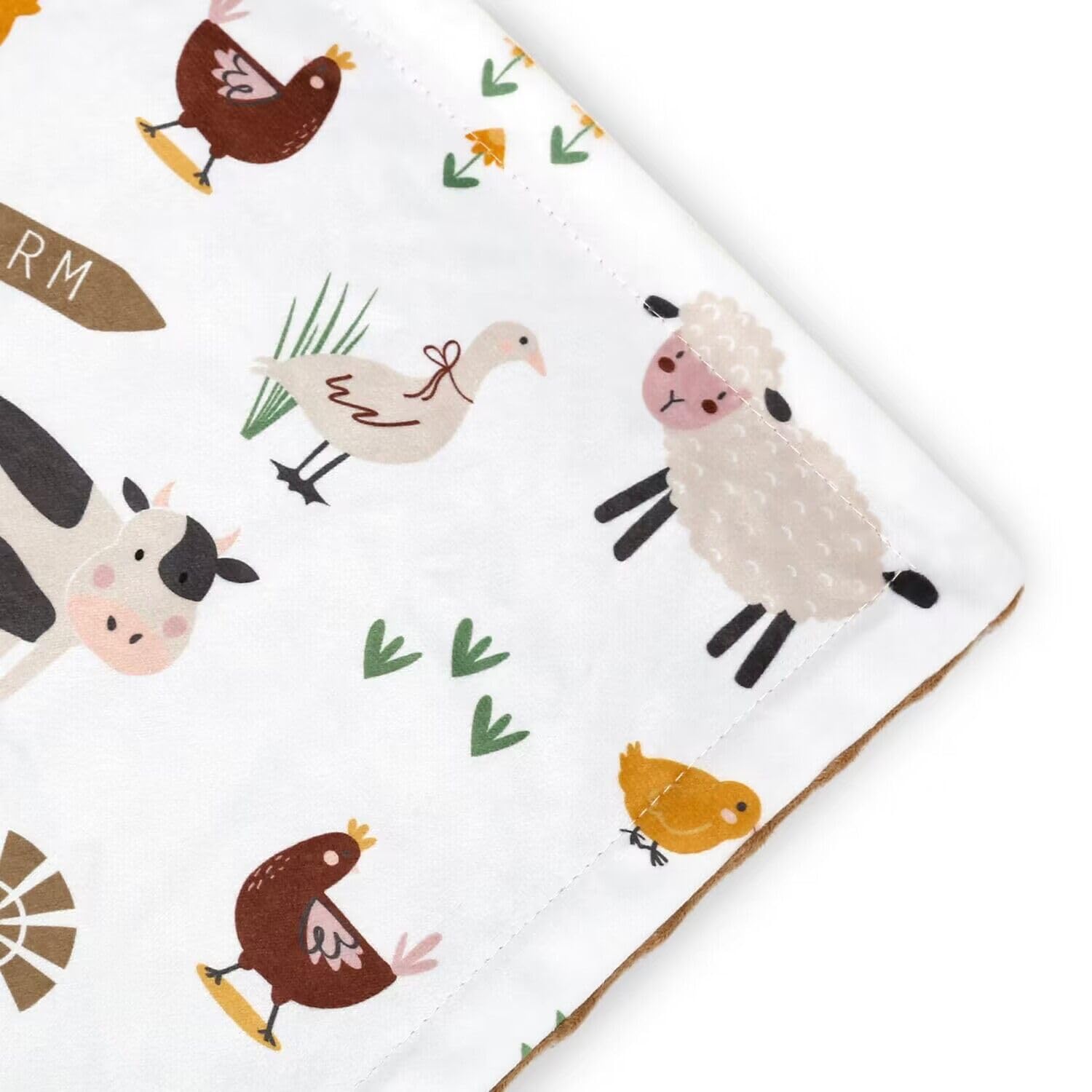 HOMRITAR brown background nursery decor complements crib styling.
