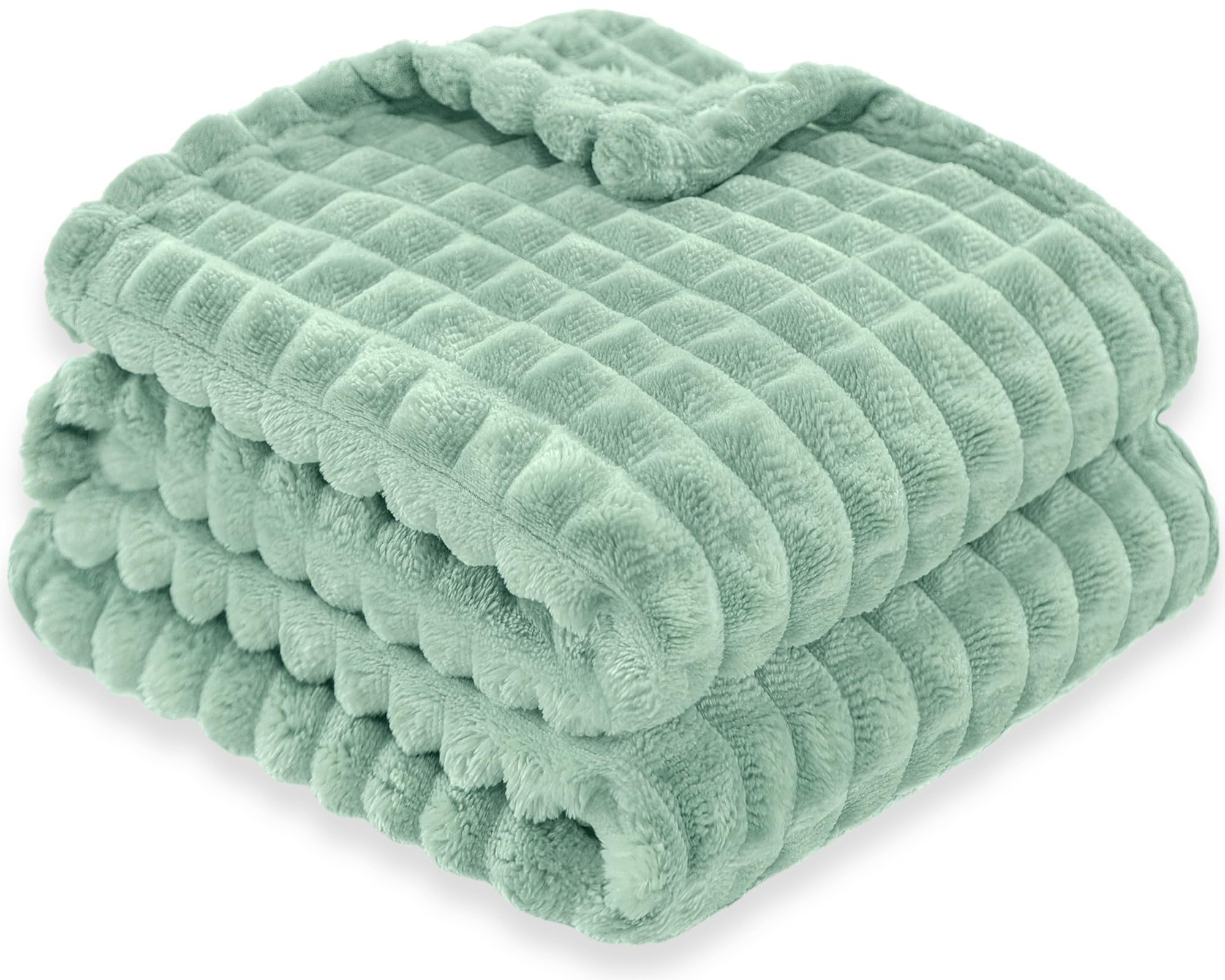 HOMRITAR Diamond Pattern baby blanket with tactile 3D texture for cozy naps