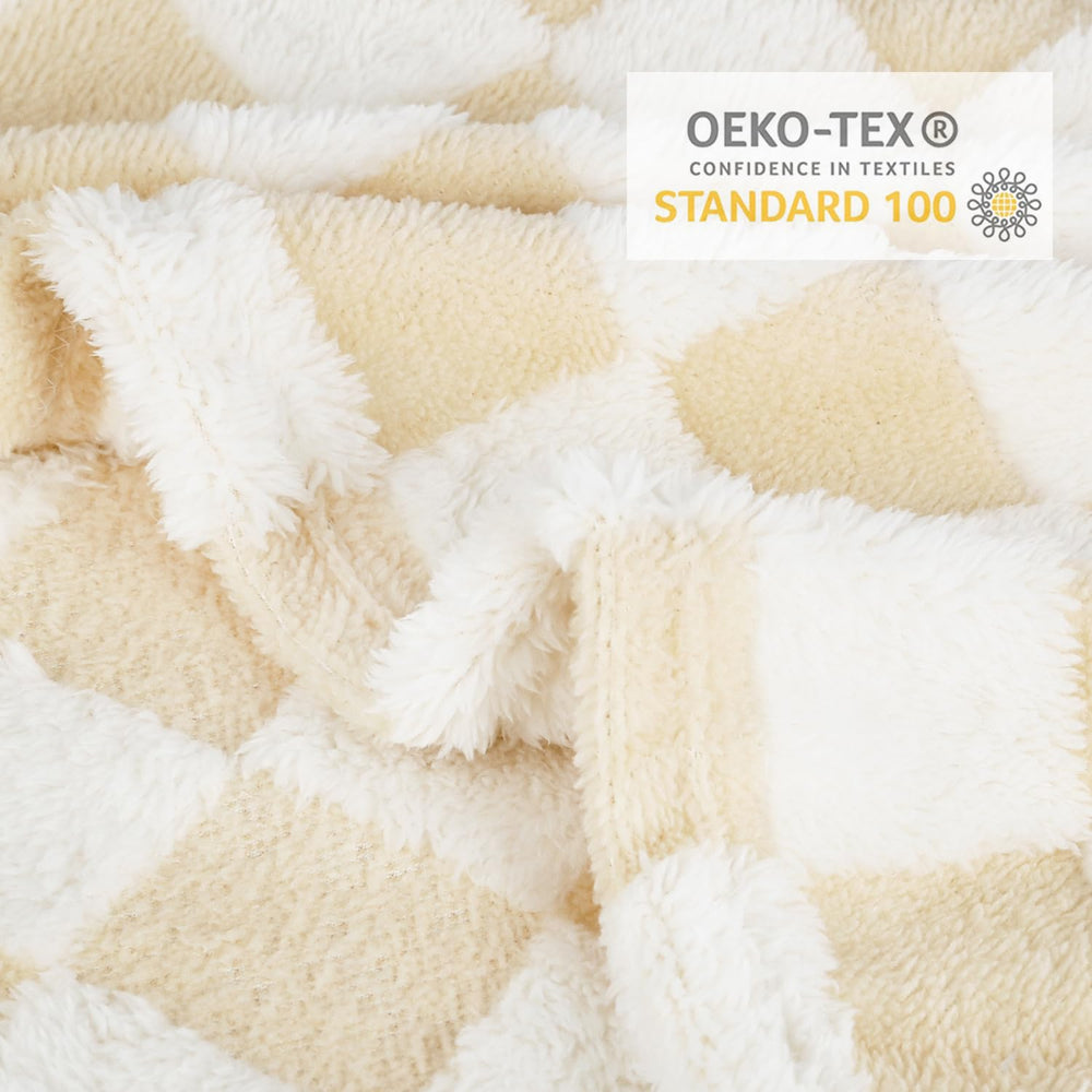 Homritar fleece blanket shown with soft, breathable fabric for comfort.