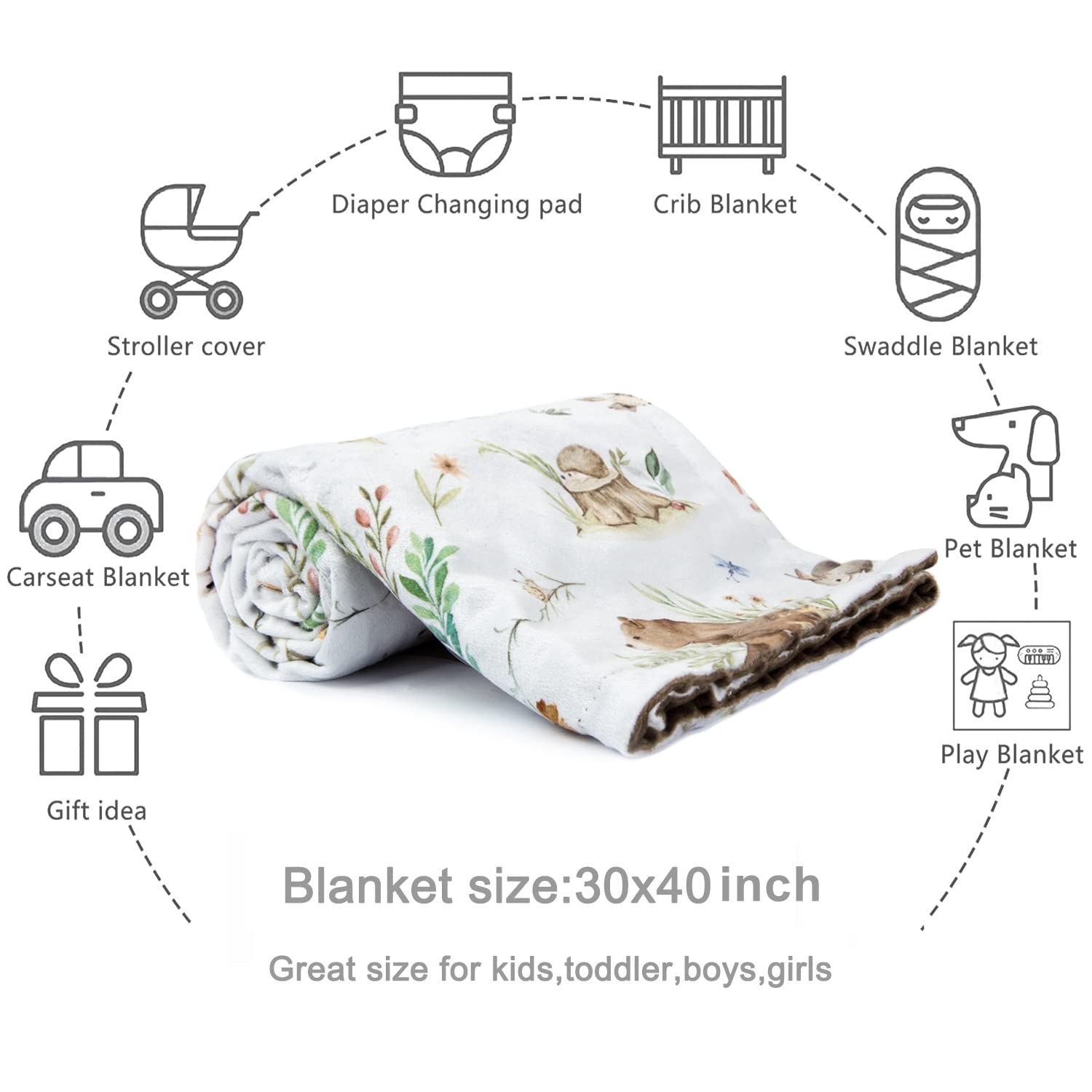 HOMRITAR cozy blanket makes a thoughtful gift with a charming bow accent.