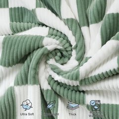 HOMRITAR checkered baby blanket back 3D grid texture for tactile exploration