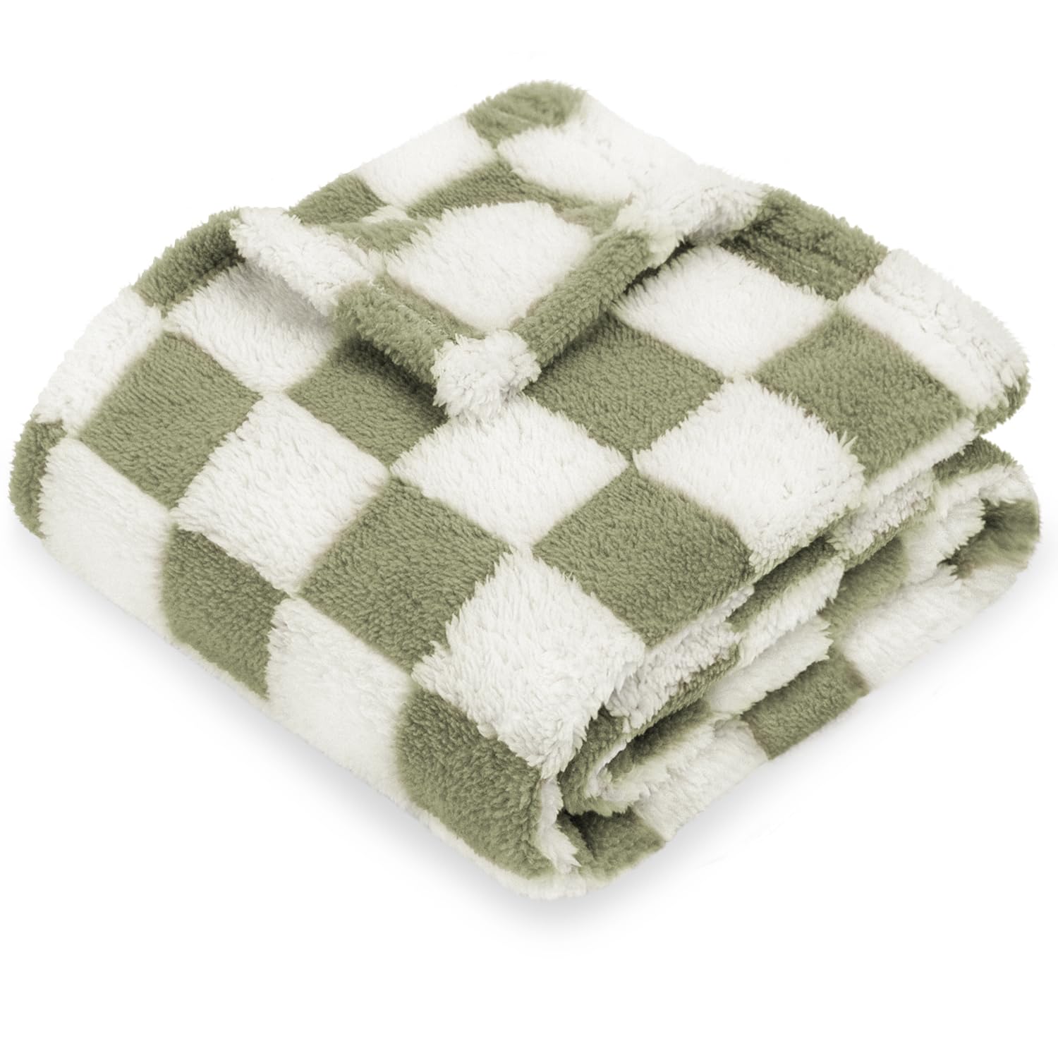HOMRITAR checkered blanket with 3D design for cozy baby warmth.