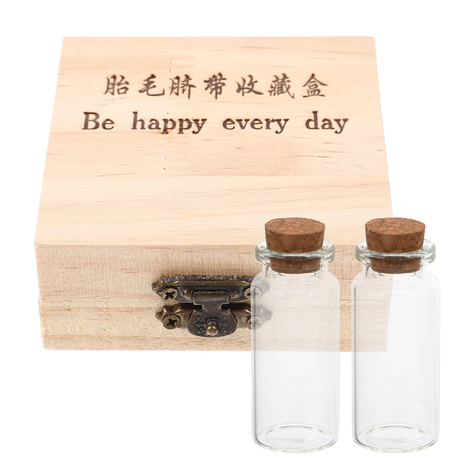 HOMSFOU baby hair storage bottle keeps soft strands securely for keepsakes.