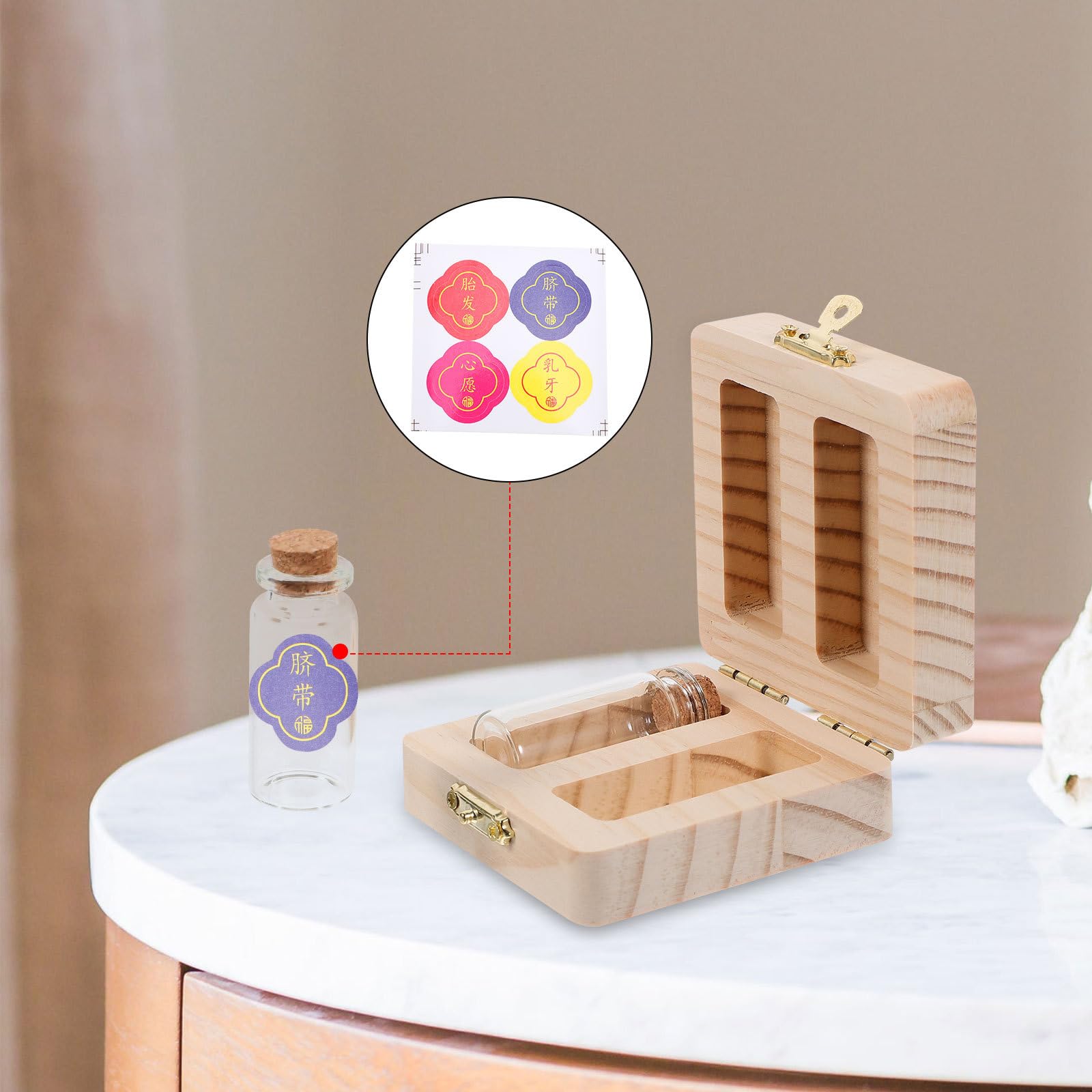 HOMSFOU first haircut storage option complements cords and teeth.