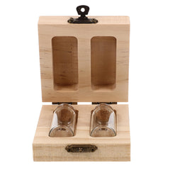 HOMSFOU wooden and glass construction blends durability with a clean nursery display.