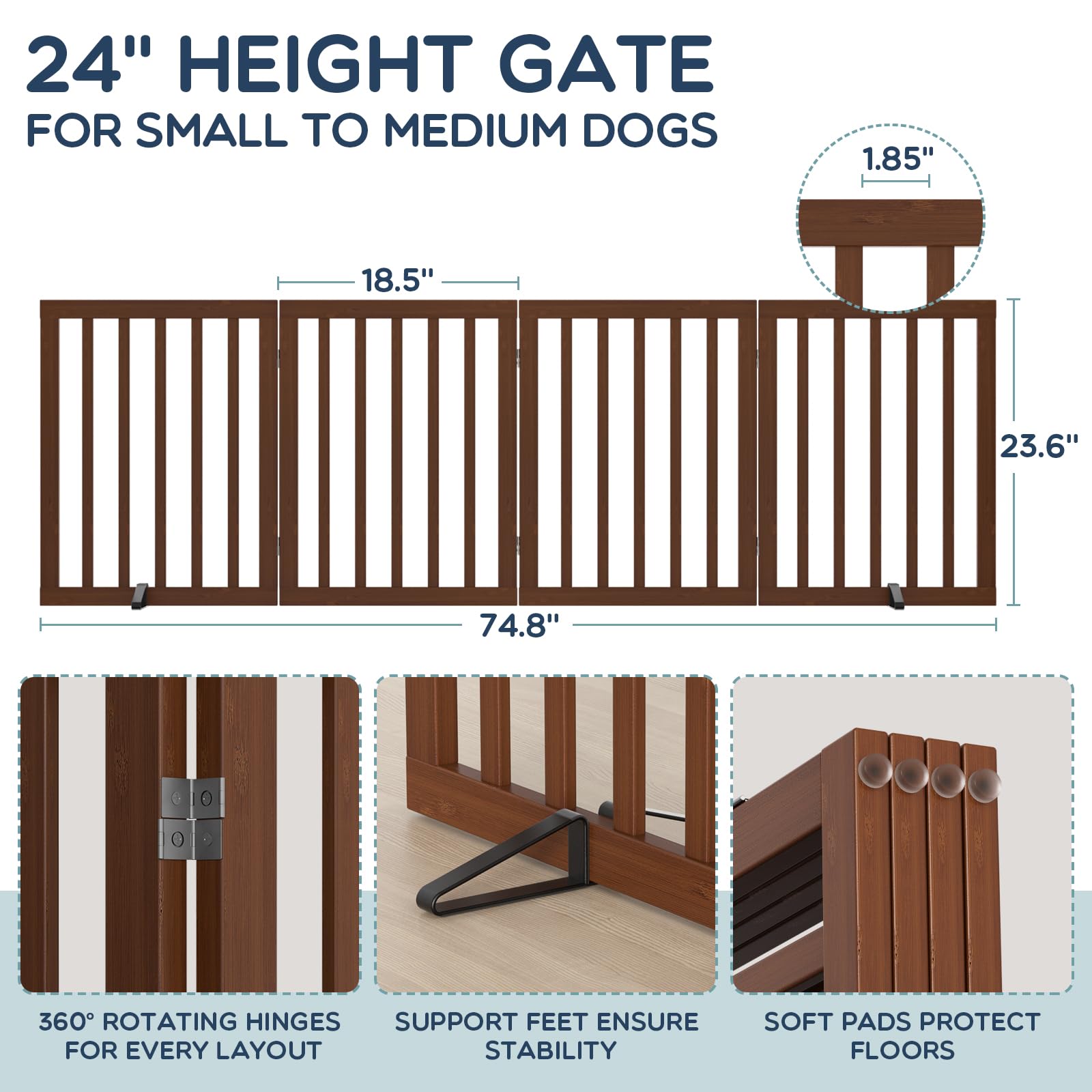 Homykic foldable gate collapsed for compact storage and travel