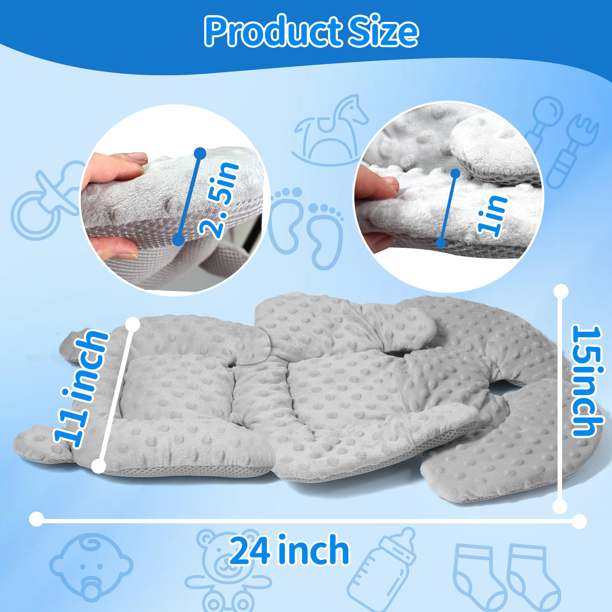 Honeau 3in1 insert used in a swing for added support