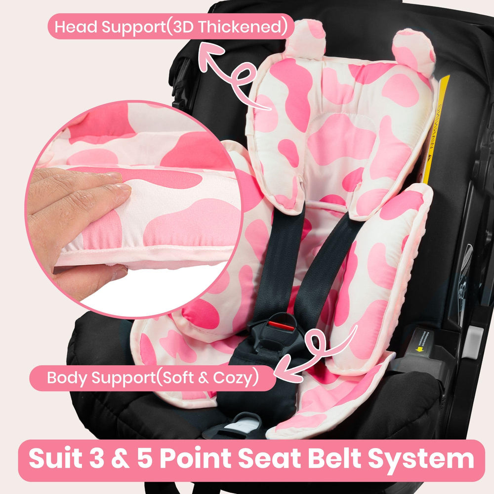 Honeau compatible with stroller, swing, and bouncer for secure use.