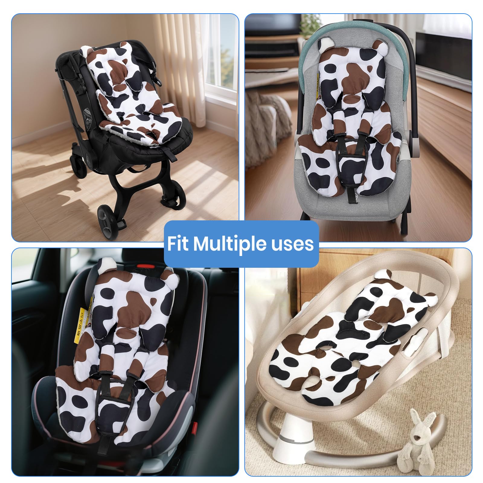 Honeau compatibility with strollers, bouncers, and swings for flexible use.