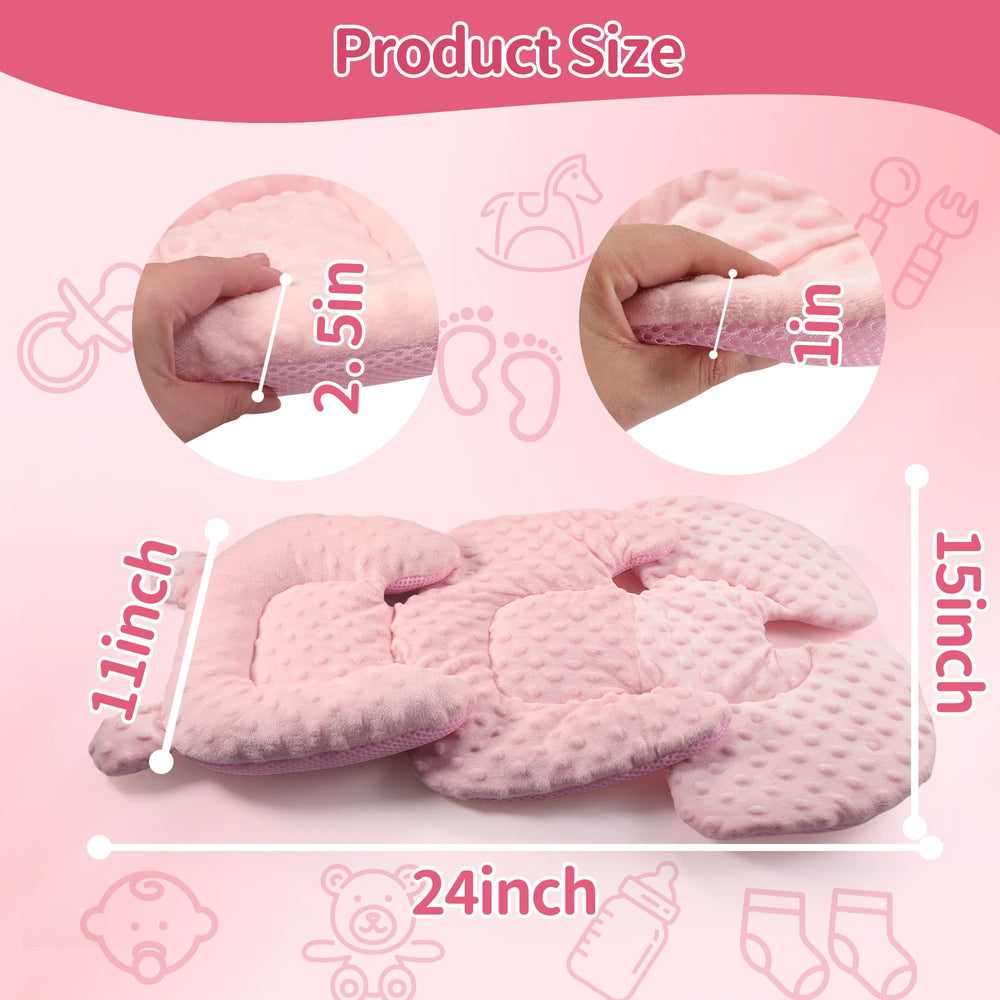 Honeau universal harness-compatible pink fits 2, 3, 5-point restraints securely.