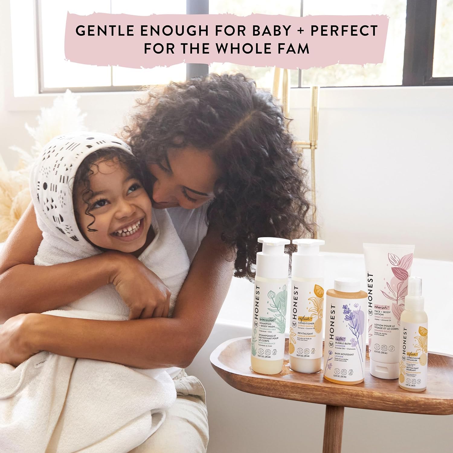 The Honest Company Sensitive fragrance-free bottle is gentle on delicate skin.