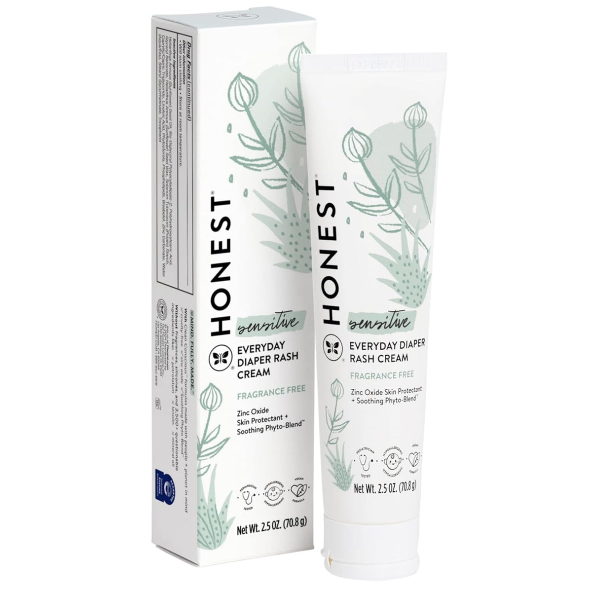 The Honest Company diaper rash cream bottle ready for gentle, protective skincare.