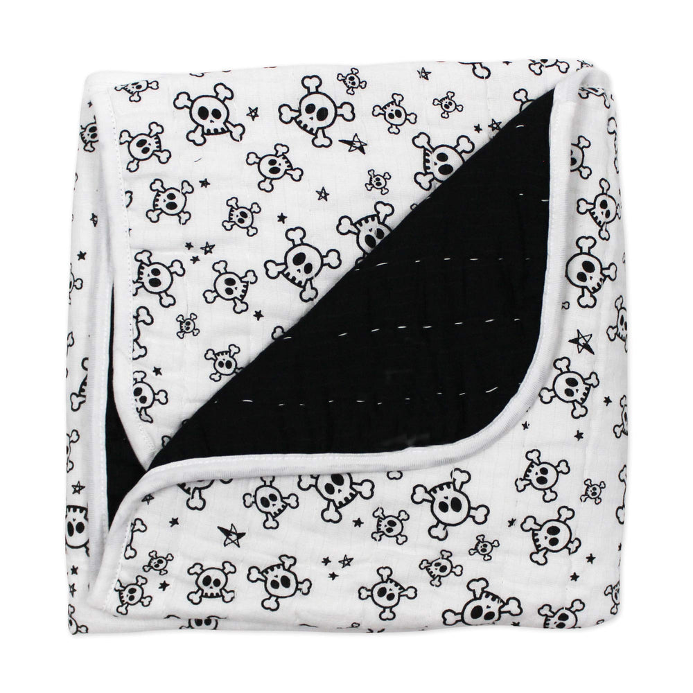 HonestBaby hand-stitched blanket close-up showing premium organic cotton softness