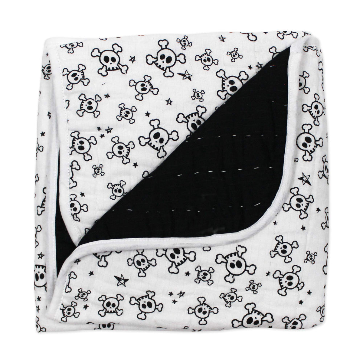HonestBaby hand-stitched blanket close-up showing premium organic cotton softness