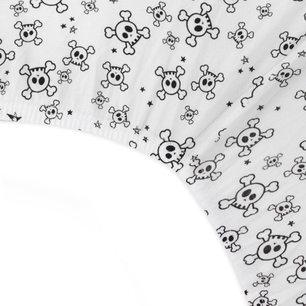 HonestBaby Organic cotton crib sheet texture closeup, breathable fabric.