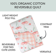 HonestBaby reversible blanket color side, versatile and cozy for nursery