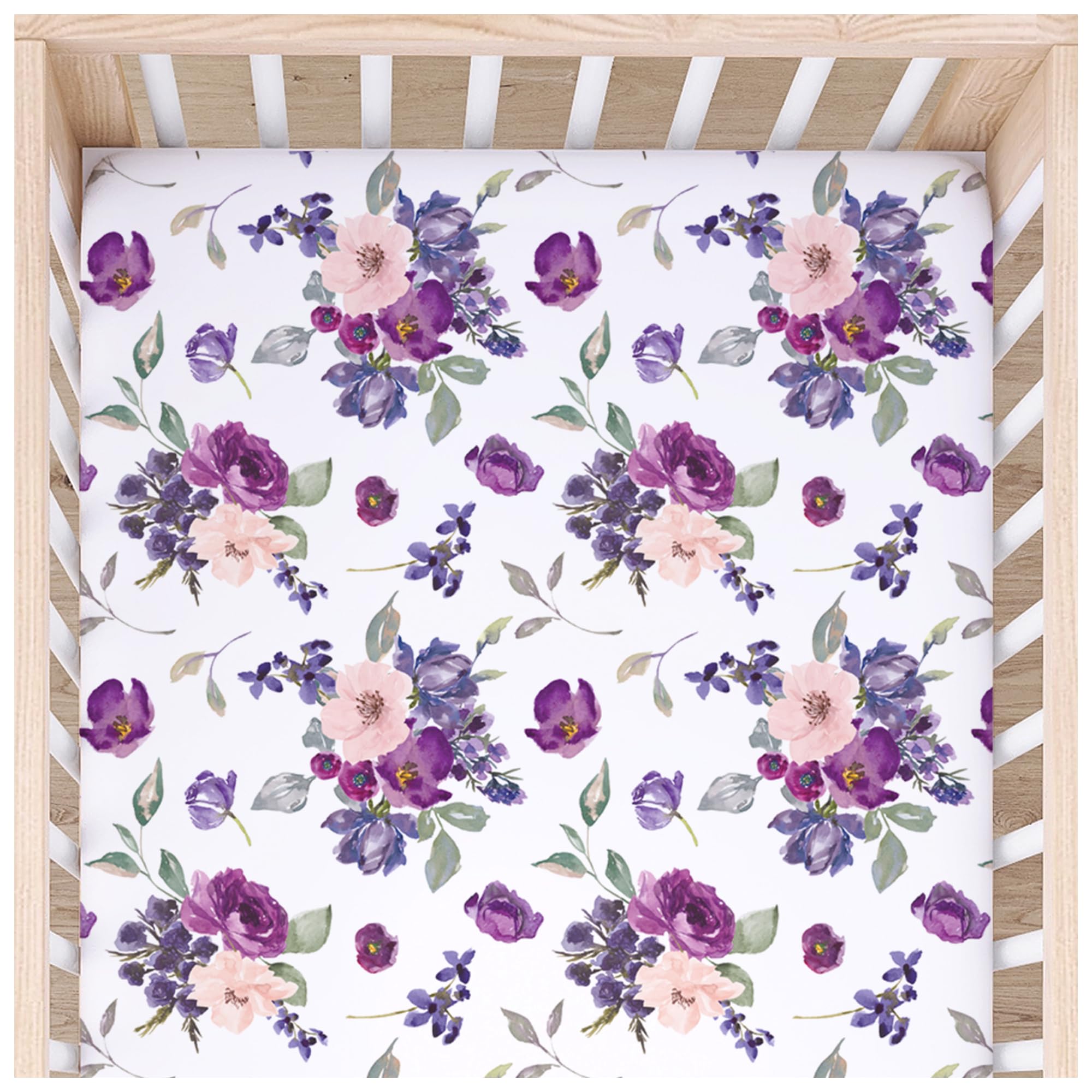 Honey Lemonade crib sheet closeup shows buttery soft rayon for gentle, cozy sleeps.