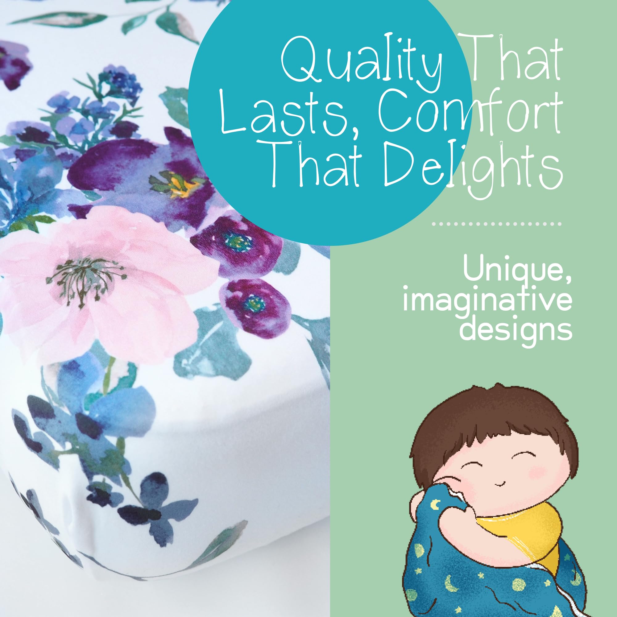 Honey Lemonade easy-care crib sheets machine washable for busy parents.