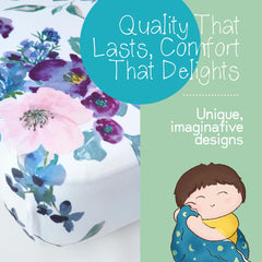 Honey Lemonade easy-care crib sheets machine washable for busy parents.