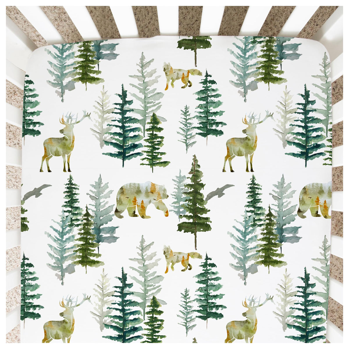 Honey Lemonade crib sheet pattern for stylish nursery moments with cozy, snug fit