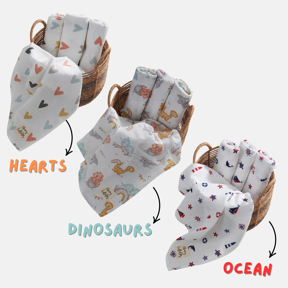 Honey Lullabies blanket packaged in natural cotton bag, ready for gifting.