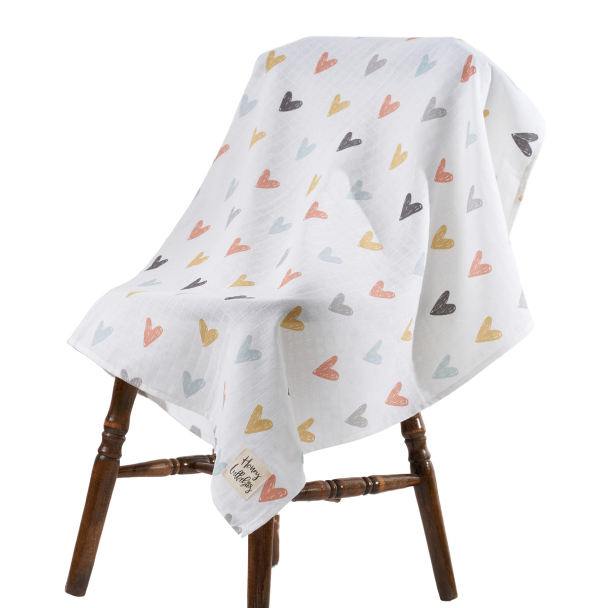 Honey Lullabies muslin blanket soft touch closeup for baby comfort