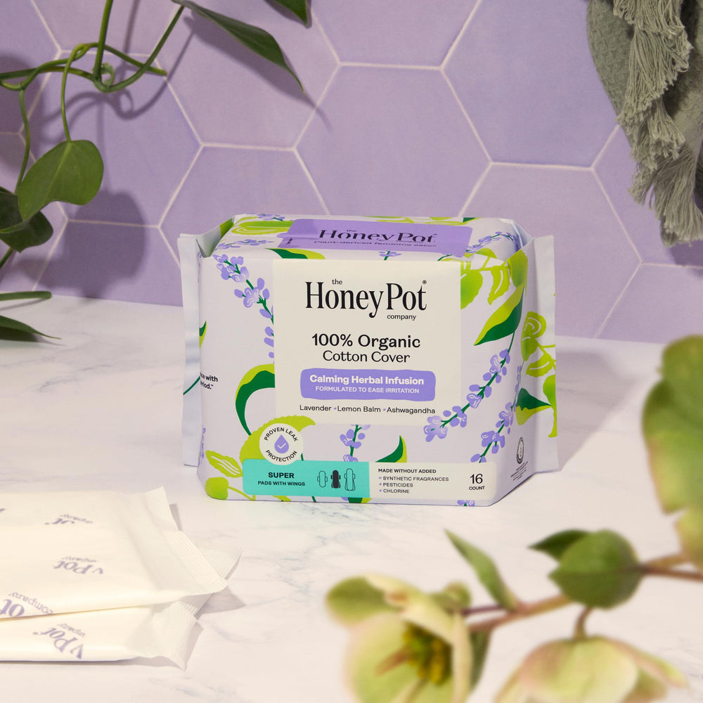 The Honey Pot gynecologist and microbiome-tested design supports gentle care.