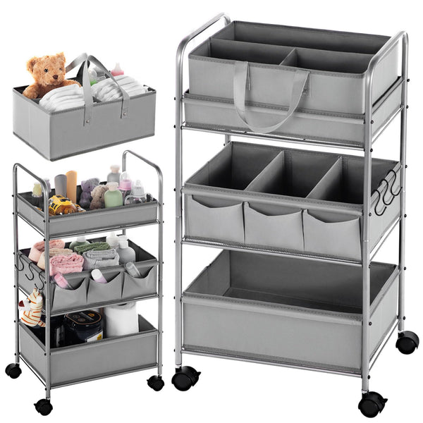 Honeydak diaper caddy top basket for grab-and-go changes