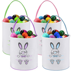 Honeydak Easter bunny basket pink front view, perfect for egg hunts